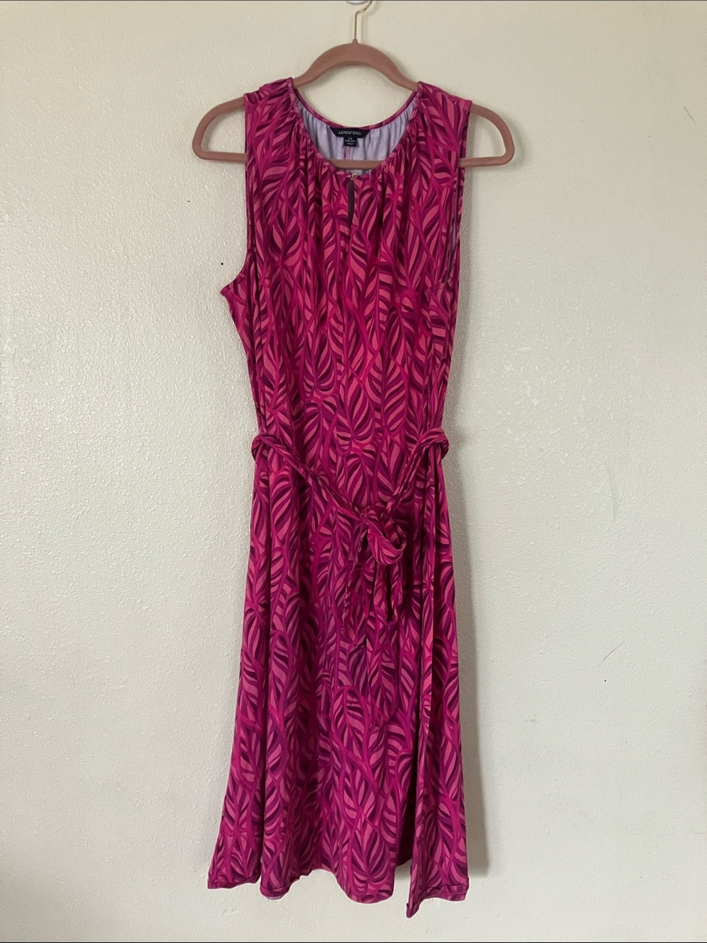 Lands' End Sleeveless Pink Dress, 2X